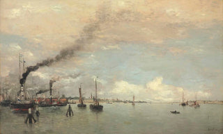 Hendrik Willem Mesdag - View Of A Harbor.webp