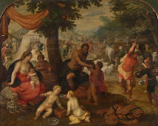 Israelilaiset autiomaassa - Hendrik van Balen — näkymä teoksesta