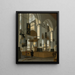 Intérieur de la vieille église de Delft - Hendrik van Streek — kehystetty taideteos seinällä