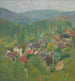 Henri Martin - Labastide-du-Vertin kesän kattojen näkymä - Henri Martin — näkymä teoksesta