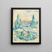 Antibes - Henri-Edmond Cross — kehystetty taideteos seinällä