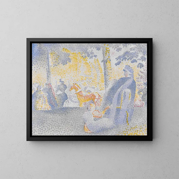 Champs-Élysées - Henri-Edmond Cross — kehystetty taideteos seinällä