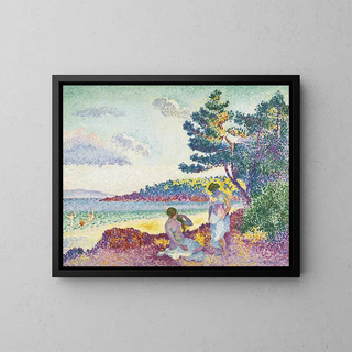 Baigneuses - Henri-Edmond Cross — kehystetty taideteos seinällä