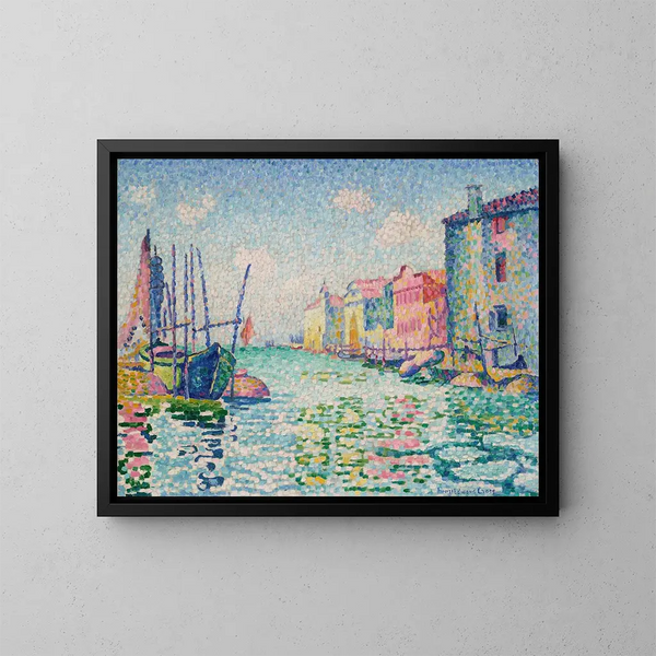 Canal du Ponte Lungo - Henri-Edmond Cross — kehystetty taideteos seinällä