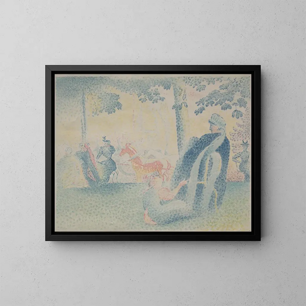 Puistossa - Henri-Edmond Cross — kehystetty taideteos seinällä