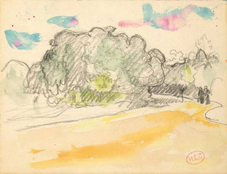 Promenade à Paris dans le bois de Boulogne - Henri-Edmond Cross — näkymä teoksesta