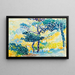 Provençaalinen maisemamaalaus - Henri-Edmond Cross — kehystetty taideteos seinällä