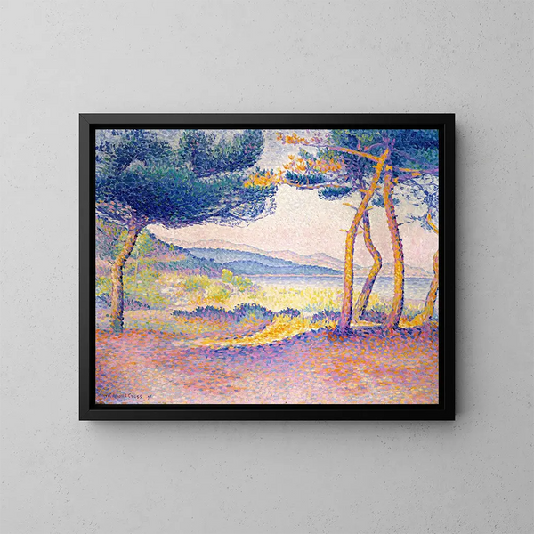Pins le long de la côte - Henri-Edmond Cross — kehystetty taideteos seinällä
