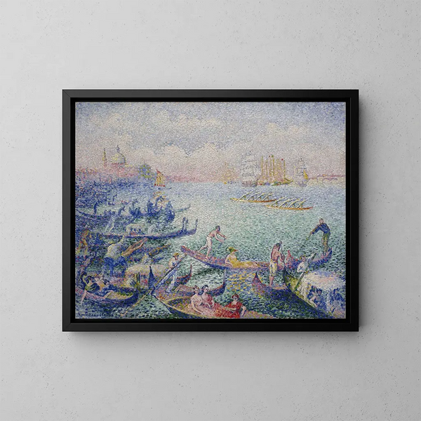 Regatta Venetsiassa - Henri-Edmond Cross — kehystetty taideteos seinällä