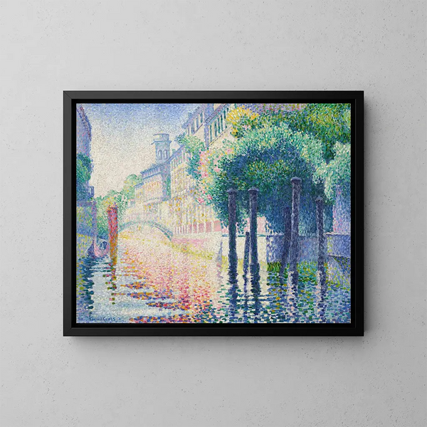Rio San Trovaso, Venetsia - Henri-Edmond Cross — kehystetty taideteos seinällä