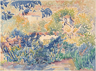 Le jardin de l'artiste à Saint-Clair - Henri-Edmond Cross — näkymä teoksesta
