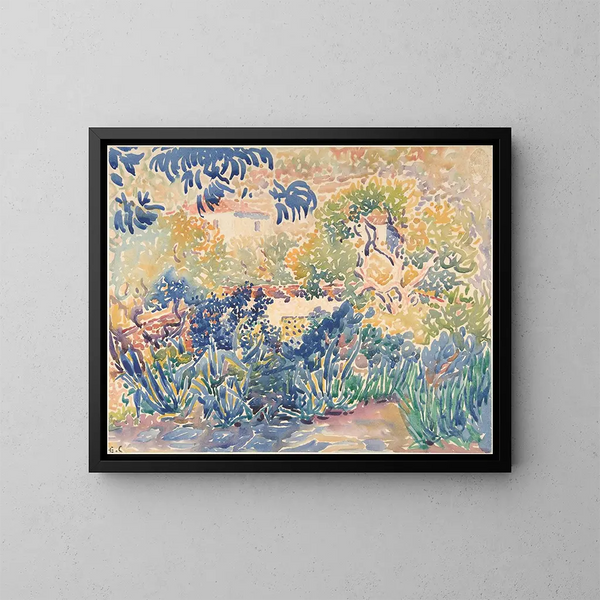 Le jardin de l'artiste à Saint-Clair - Henri-Edmond Cross — kehystetty taideteos seinällä