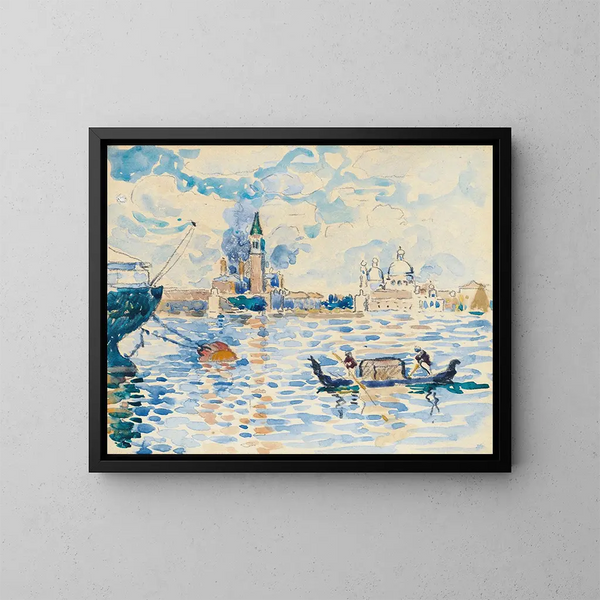 Venetsia, näkymä San Marcoksen laguunasta - Henri-Edmond Cross — kehystetty taideteos seinällä