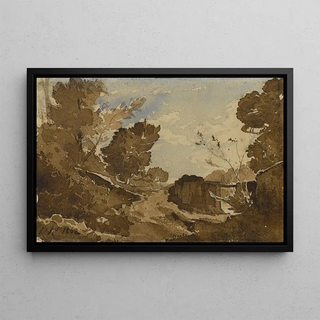 HenriJoseph Harpignies - Foss avec un petit pont.webp