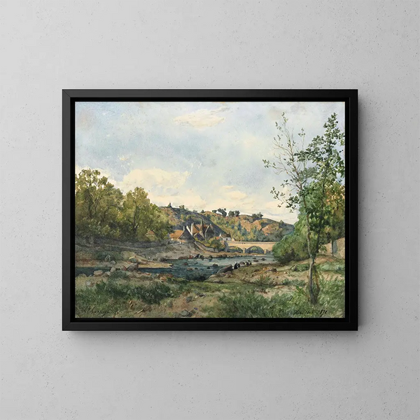 Hérisson - Henri-Joseph Harpignies — kehystetty taideteos seinällä