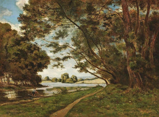 Le Sentier auprès de la rivière - Henri-Joseph Harpignies — näkymä teoksesta