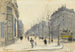 Le boulevard Saint-Germain, Pariisi - Henri-Joseph Harpignies — näkymä teoksesta