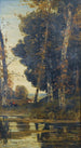 Metsästyskohtaustilanne - Henri-Joseph Harpignies — näkymä teoksesta