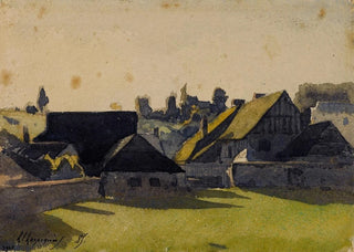 HenriJoseph Harpignies - Vue dun village.webp