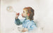 Tyttö saippuakuplalla - Henri Jules Jean Geoffroy — näkymä teoksesta