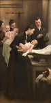 Maitopisaran työ Bellevillen terveysasemalla triptyykki - Henri Jules Jean Geoffroy — näkymä teoksesta