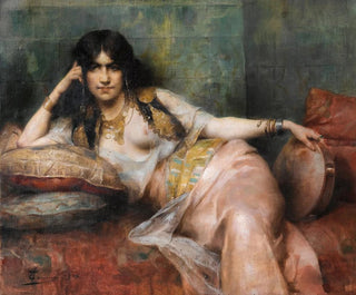 Odalisque au tambourin - Henri Adrien Tanoux — näkymä teoksesta