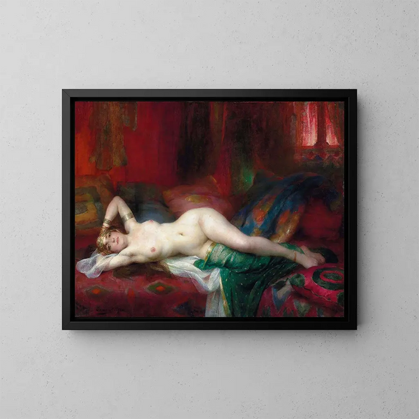 Odalisque - Henri Adrien Tanoux — kehystetty taideteos seinällä