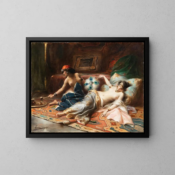 Odalisques - Henri Adrien Tanoux — kehystetty taideteos seinällä