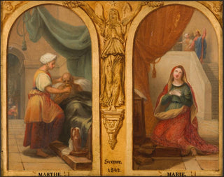 Marthe ja Marie - Henri Auguste Calixte César Serrur — näkymä teoksesta