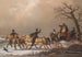Talvinen kärryajelu maalaus - Henri Auguste d'Ainecy Montpezat — näkymä teoksesta