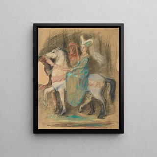 Henri Cros - Dame Du Moyen Age Cheval.webp