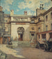 La cour de l'Hôtel Gouthière rue Pierre-Bullet - Henri Dabadie — näkymä teoksesta