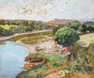 Henri Delavalle - Breton et Bretonne au bord de LAven.webp