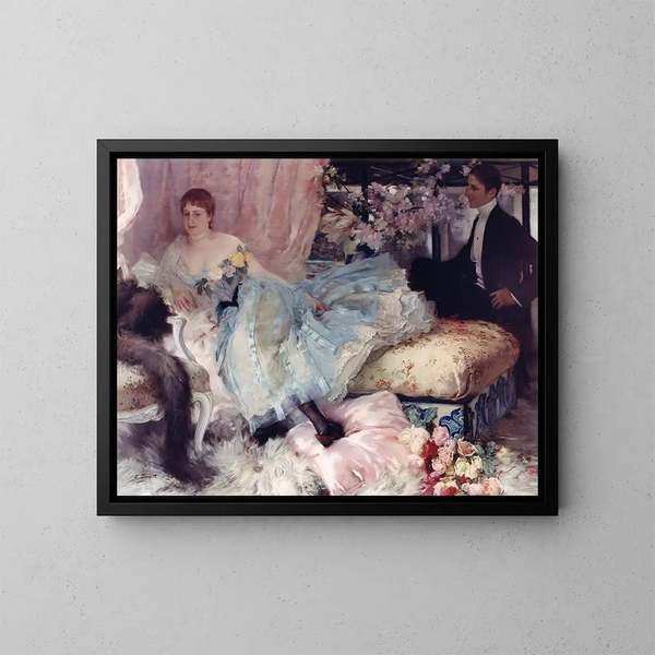 Après le bal - Henri Doucet — kehystetty taideteos seinällä