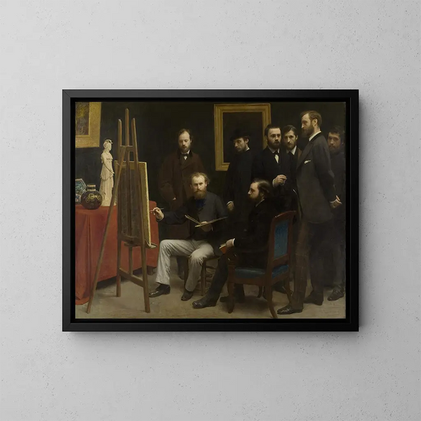 Un atelier aux Batignolles - Henri Fantin-Latour — kehystetty taideteos seinällä