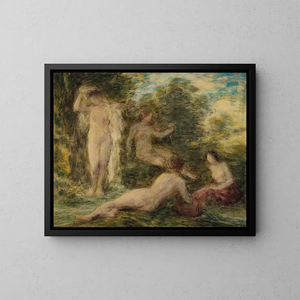 Baigneuses - Henri Fantin-Latour — kehystetty taideteos seinällä