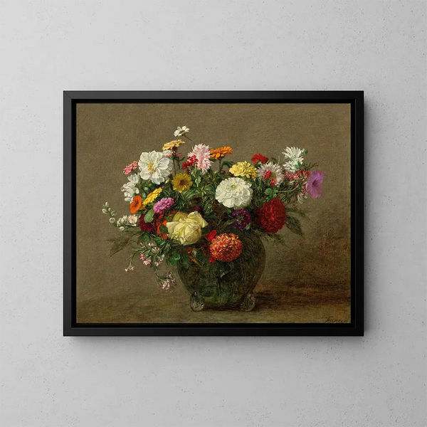 Puutarhakimppu - Henri Fantin-Latour — kehystetty taideteos seinällä