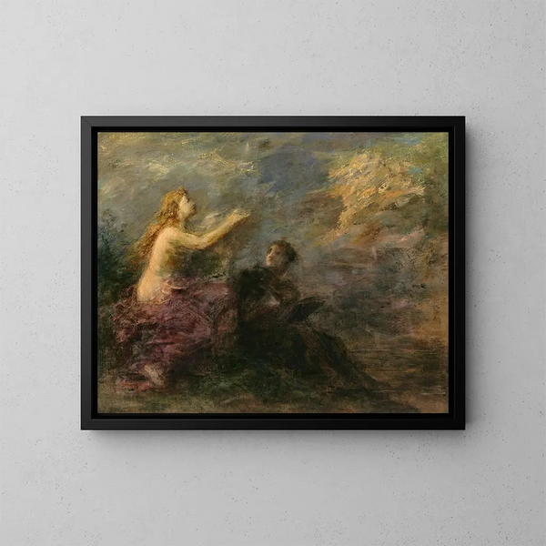Inspiration - Henri Fantin-Latour — kehystetty taideteos seinällä