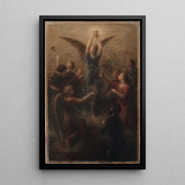 Le Graal, Lohengrinin esinäytös - Henri Fantin-Latour — kehystetty taideteos seinällä