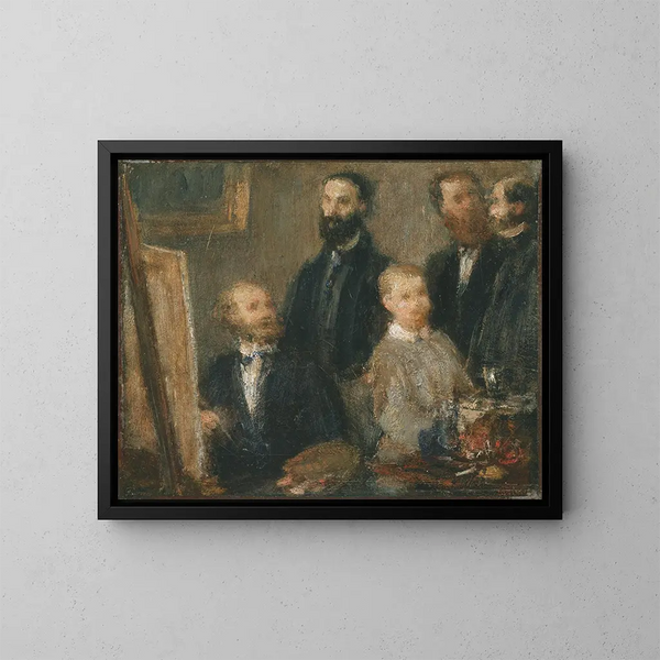 Manet ateljeessaan - Henri Fantin-Latour — kehystetty taideteos seinällä