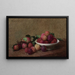 Luonnonkuva kuolleesta luonnosta luumuilla - Henri Fantin-Latour — kehystetty taideteos seinällä
