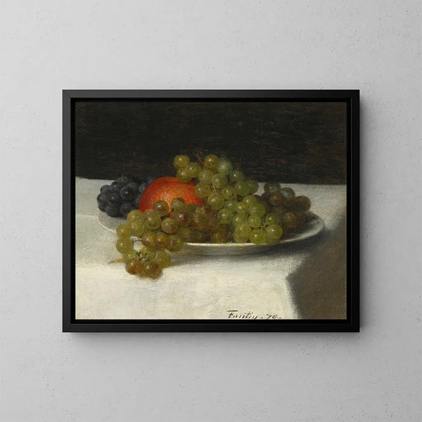 Omenat ja viinirypäleet - Henri Fantin-Latour — kehystetty taideteos seinällä