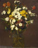Reines-marguerites ja erilaisia kukkia maljakossa - Henri Fantin-Latour — näkymä teoksesta