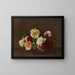 Ruusuja maljakossa - Henri Fantin-Latour — kehystetty taideteos seinällä