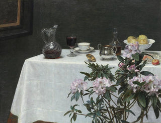 Stillleben an einem Tischwinkel - Henri Fantin-Latour — näkymä teoksesta