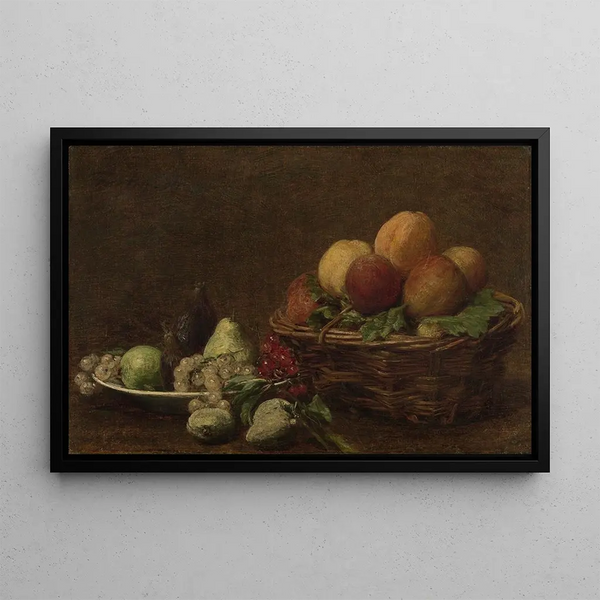 Luonnonkuva kuvitettuna hedelmillä - Henri Fantin-Latour — kehystetty taideteos seinällä