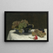 Luonnonkuva still life viinirypäleillä ja neilikoilla - Henri Fantin-Latour — kehystetty taideteos seinällä