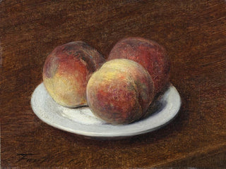 Kolme persikkaa lautasella - Henri Fantin-Latour — näkymä teoksesta