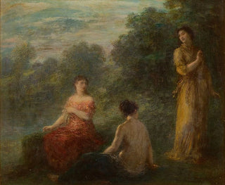Kolme nymfiä lähteen äärellä - Henri Fantin-Latour — näkymä teoksesta