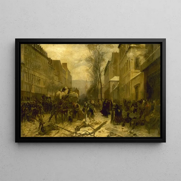Henri Flix Emmanuel Philippoteaux - lAvenue dOrlans durant les bombardements de Paris par les armes prussiennes en janvier 1871.webp